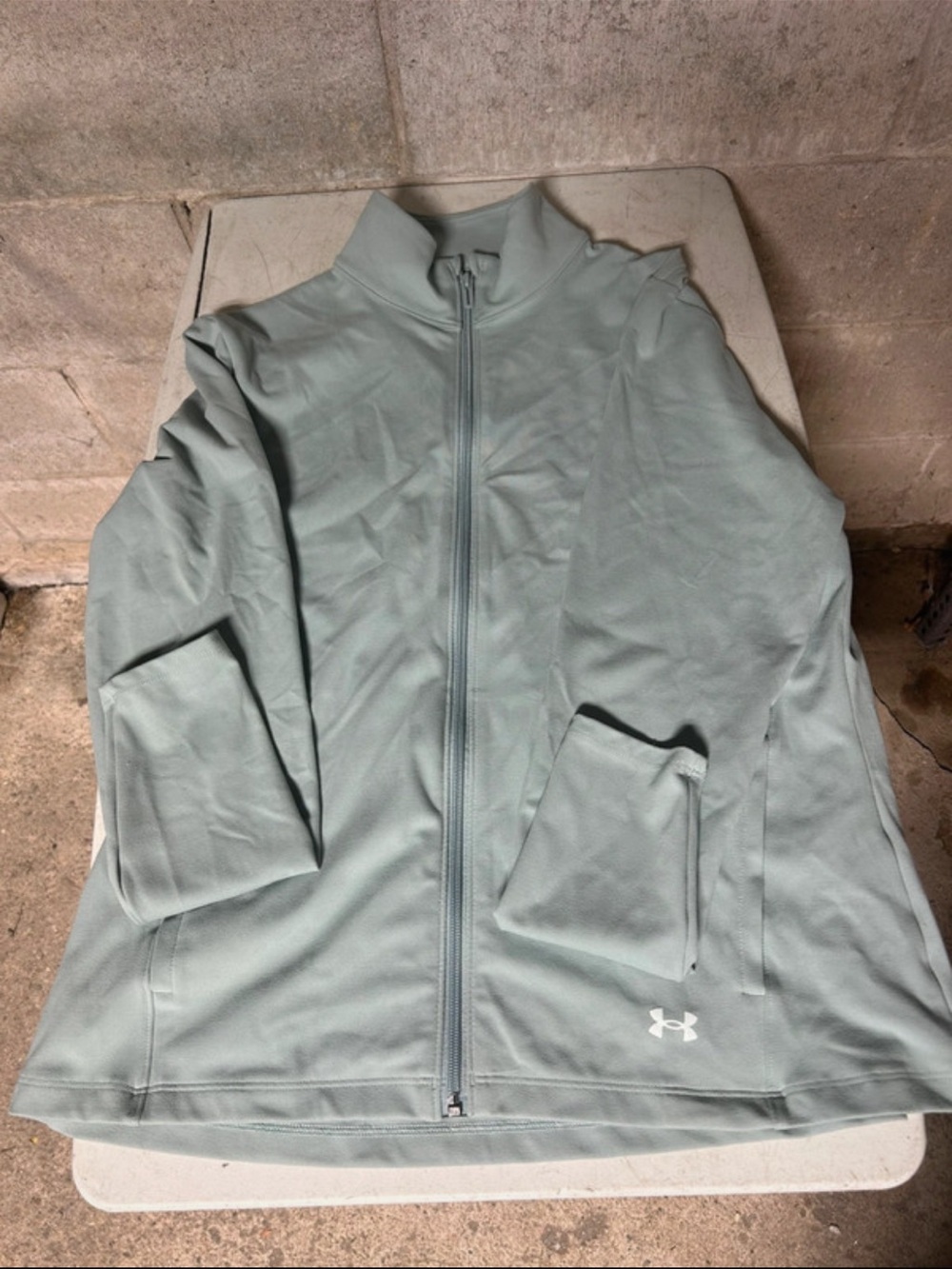 Under Armour Seafoam Green Full-Zip Hoodie